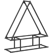 vidaXL Brennholzregal Schwarz 80x25x90 cm Kaltgewalzter Stahl