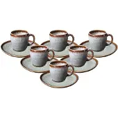 Like. by Villeroy & Boch like. by Lave beige Kaffeetasse mit Untertasse 190 ml 6er Set