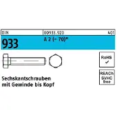 Hörger & Geßler Sechskantschraube DIN 933 VG M 14 x 75 A 2 (- 70)