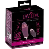 Javida - tragbares Funk-Vibro-Ei mit rotierenden Perlen (lila)
