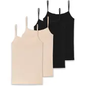 Schiesser Damen Spaghettitop, 4er Pack - Single Jersey, Serie 95/5, uni