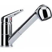Franke Messing Armatur, Wasserhahn Novara Plus Niederdruck Auszug Chrom Obenbedienung 115.0693.500 - inkl.
