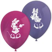 Globos Nordic Gummiballone Minnie Mouse 8 Stk. 30cm