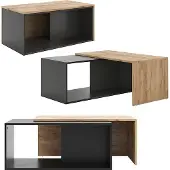 Vicco Couchtisch Paul Anthrazit/Goldkraft Eiche 90 x 48 cm, Model 54643