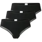 Schiesser Unterwäsche Damen 182907 Modern Multipacks Black (3er Set)-L