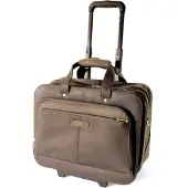 Harold's Leder Trolley Businesstasche mit Laptopfach Antic Businesstrolley Taupe braun 43cm
