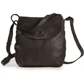 Harold's Leder Umhängetasche Schultertasche Submarine Shoulderbag Black schwarz