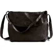 Harold's Leder Umhängetasche Schultertasche Submarine Shoulderbag Black schwarz