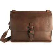 Harold's Leder Businesstasche Umhängetasche Aberdeen Messengerbag Brown dunkelbraun