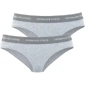 Copenhagen Studios Bikinislip "mit softem Logobund" 2er-Pack, aus gerippter Bio-Baumwollqualität