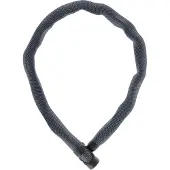 ABUS Kettenschloss IVERA Chain 7210 – Fahrradschloss mit hochflexibler IvyTex-Kunstfaserummantelung – -Sicherheitslevel 8 – 110 cm – Farbe: Antracite