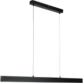 Licht-Erlebnisse LED Hängeleuchte Schwarz 100 cm lang warmweiß 2700 K dimmbar Metall Modern Hängelampe Pendelleuchte Esstisch
