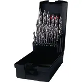 RUKO HSS-G UC Spiralbohrersatz Flowstep Tip DIN338 - 25 tlg. Ø 1,0 mm bis 13,0 mm x 0,5 mm steigend