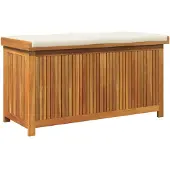 vidaXL Outdoor-Kissenbox 113x50x60,5 cm Massivholz Akazie