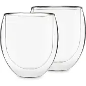 Feelino Teeglas Ice 2-er-Set 320 ml spülmaschinenfest hochwertiges Borosilikatglas Transparent