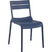 Oviala Terrassenstuhl aus pazifischem blauem Kunststoff - Paname