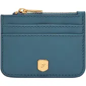 Fossil Kartenhalter Schlüsselmäppchen Lennox Zip Card Case Drizzle blau