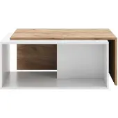 Vicco Couchtisch Paul Weiß/Goldkraft Eiche 90 x 48 cm, Model 54644