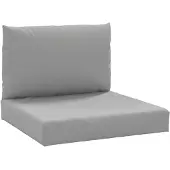 vidaXL Palettenkissen 2-tlg. Grau Oxford-Gewebe