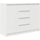 vidaXL Sideboard mit Schubladen Weiß 100,5x35x76 cm Holzwerkstoff