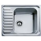 Teka Classic 1C, Unterbauspüle, Rechteckig, Edelstahl, Edelstahl, 1 Becken, 406 x 406 mm