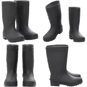 vidaXL Gummistiefel Schwarz Größe 38 PVC