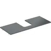 Geberit Waschtisch-Platte One 120x2x47cm, AS mi, SZ, Marmor sw/matt