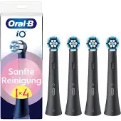 Oral-B iO Gentle Care Sanfte Reinigung Ersatzbürsten 4 Stück Schwarz