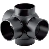 Geberit Pe Dreifach-Kugelabzweig 367605161 DN 100/100, 88,5Grad, Anschlüsse 90Grad, PE-HD