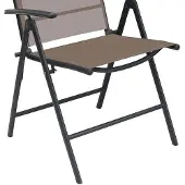 Mojawo Hochlehner Klappstuhl Gartenstuhl Textilen Anthrazit Schokobraun 7 Pos