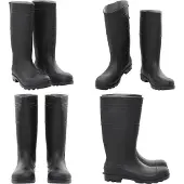 vidaXL Gummistiefel Schwarz Größe 44 PVC
