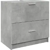 vidaXL Waschbeckenunterschrank Betongrau 59x37x59 cm Holzwerkstoff