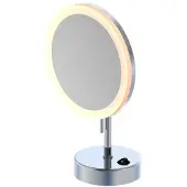 Steinberg Stenberg Serie 650 Stand-Kosmetikspiegel, LED-Beleuchtung, Batteriebetrieb, 5-fach Vergrösserung, 6