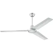 WESTINGHOUSE Deckenventilator Industrial silber leise 142cm , Industrial, Grau, für Wohnzimmer, Metall, Modern