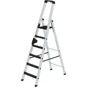MUNK Günzburger Steigtechnik Stufen-Stehleiter 250 kg einseitig begehbar mit clip-step R13 - 042706