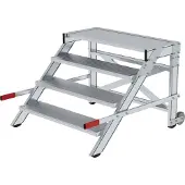Günzburger Steigtechnik Arbeitspodest fahrbar Stufenbreite 1.000 mm Aluminium geriffelt 4 Stufen - 050021