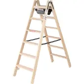 MUNK Günzburger Steigtechnik MUNK Holz Stufen-Stehleiter 2x6 Stufen