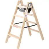 MUNK Günzburger Steigtechnik MUNK Holz Stufen-Stehleiter 2x4 Stufen