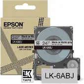 Epson Matte L Gray/Black 24mm LK-6ABJ