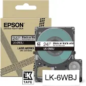 Epson Matte Tape – White/Black 24mm(8m) – LK-6WBJ, Schwarz, Weiß, Wärmeübertragung, Matte, 2,4 cm, 1 Stück(e), 70 mm