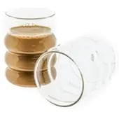 Mulex 9-Teilig Glas Wave Cocktail Kaffeegläser - 300 ml