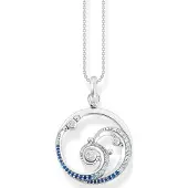 Thomas Sabo Halskette Welle mit Blauen Steinen