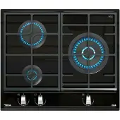 Teka GZC 63310, Schwarz, Integriert, 60 cm, Gaskochfeld, Glaskeramik, 3 Zone(n)