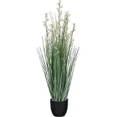 Creativ Green Kunstgras "Gras Juncus" mit zarten Blüten