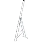 MUNK Günzburger Steigtechnik Günzburger Mehrzweckleiter 3tlg. Alu 3x14 Sprossen Arbeits-Höhe 10800mm - 33314