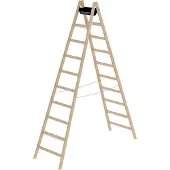 MUNK Günzburger Steigtechnik Sprossen-Stehleiter Holz 2x10 Sprossen