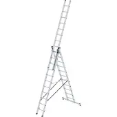 MUNK Günzburger Steigtechnik MUNK Mehrzweckleiter mit Nivello Traverse 3x11 Sprossen