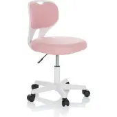 Hjh OFFICE Kinderdrehstuhl KIDDY TOP W Schreibtischstuhl für Kinder höhenverstellbar ohne Armlehnen Stoff