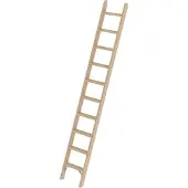 MUNK Günzburger Steigtechnik Stufen-Anlegeleiter Holz ohne Traverse 10 Stufen - 033710