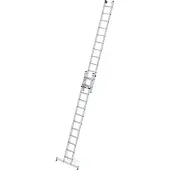 MUNK Günzburger Steigtechnik MUNK Stufen- Seilzugleiter mit Nivello-Traverse 2x12 Stufen